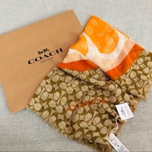 🍊Signature Orange SlicePrintOversizedSquare Scarf